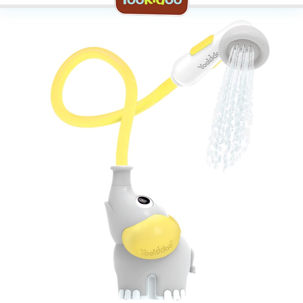 Yookidoo Elephant Bath Sprayer Grey and Yellow
